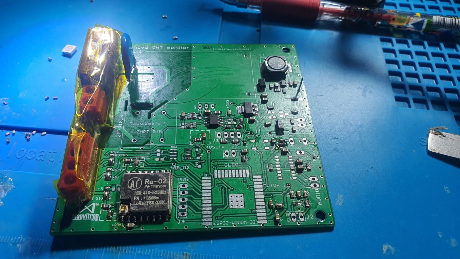 Custom controller PCB with I/O headers